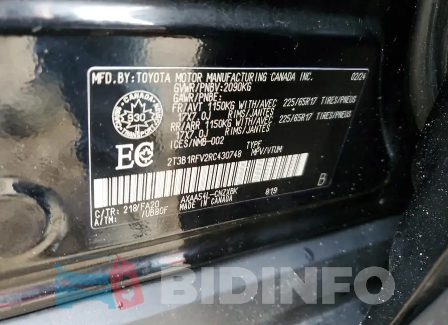 2T3B1RFV2RC430748 Photo# 13