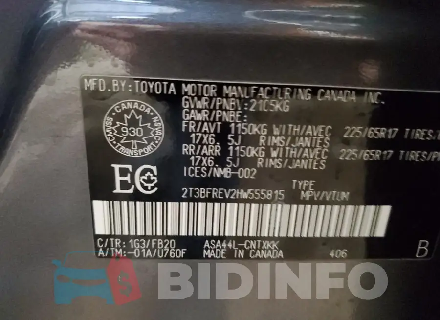 2T3BFREV2HW555815 Photo# 13