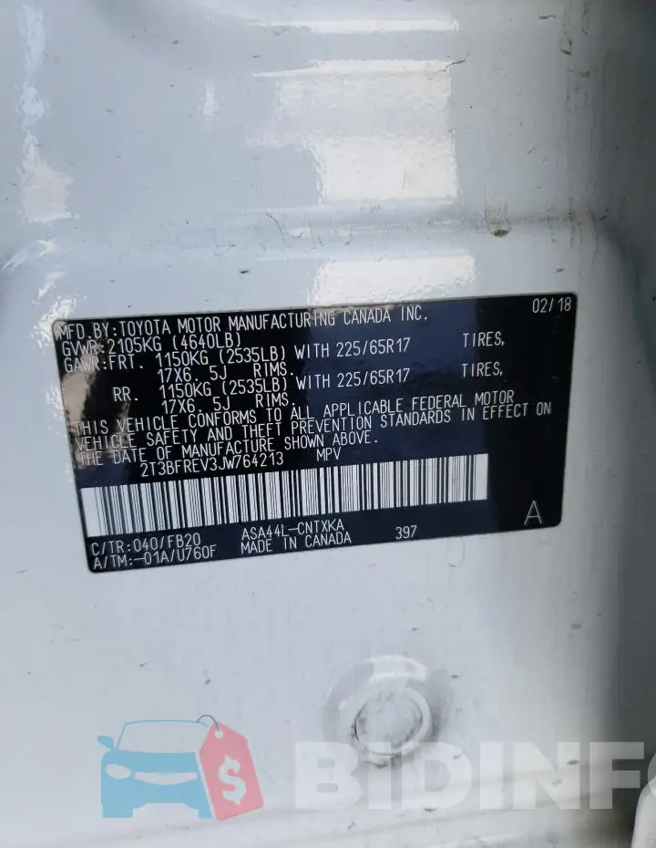 2T3BFREV3JW764213 Photo# 13