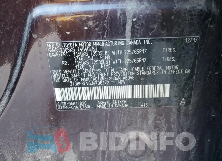 2T3BFREV6JW738172 Photo# 13