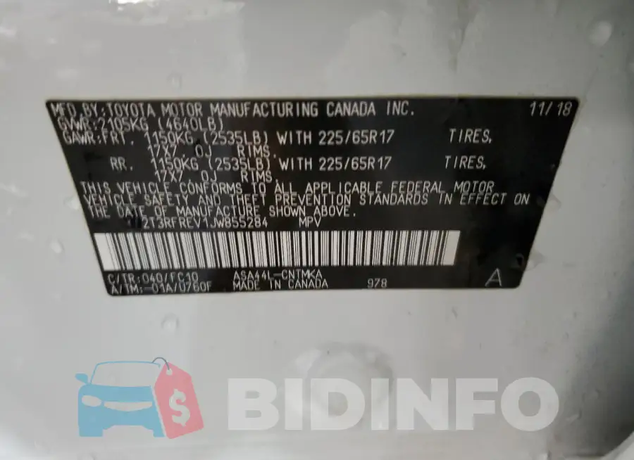 2T3RFREV1JW855284 Photo# 13