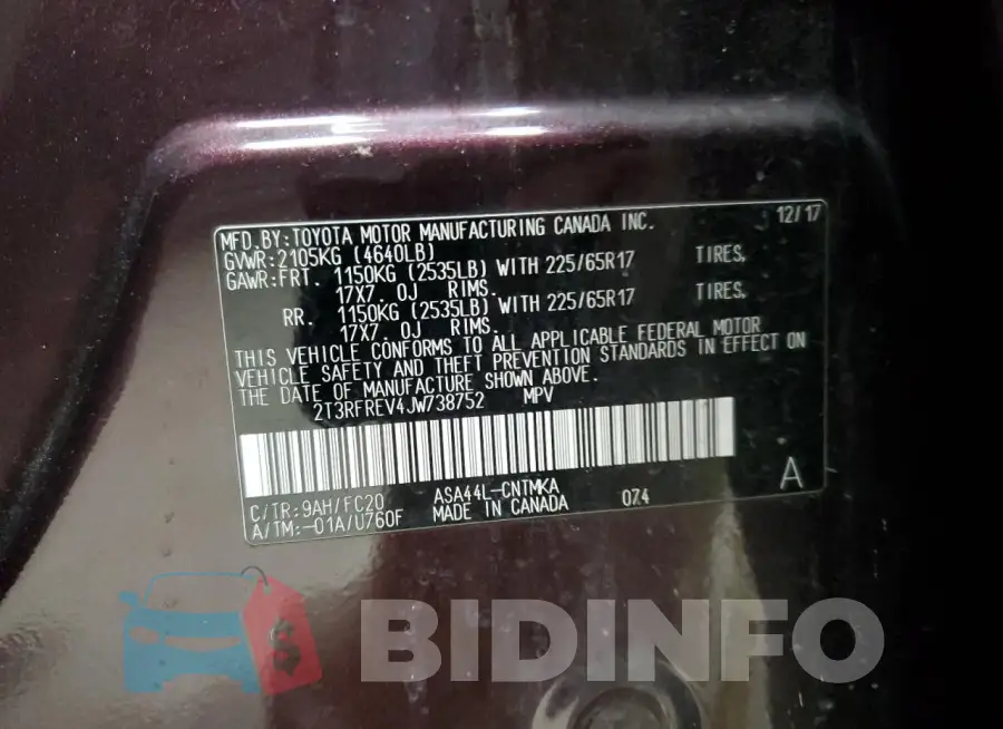 2T3RFREV4JW738752 Photo# 13