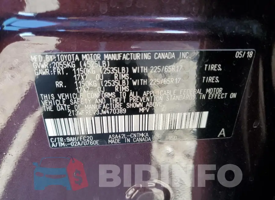2T3WFREV3JW470389 Photo# 13