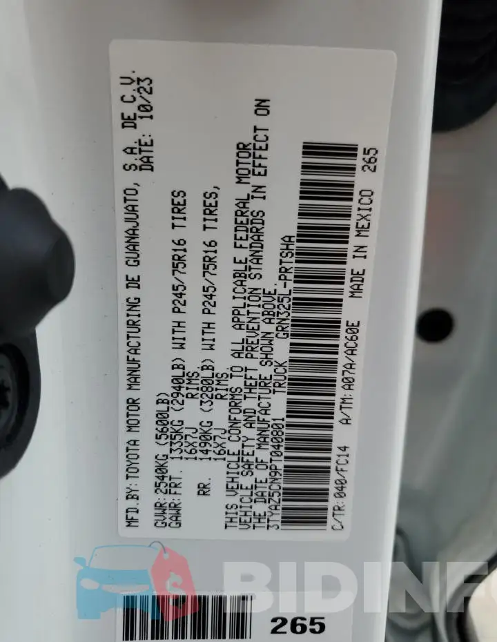 3TYAZ5CN9PT040801 Photo# 12