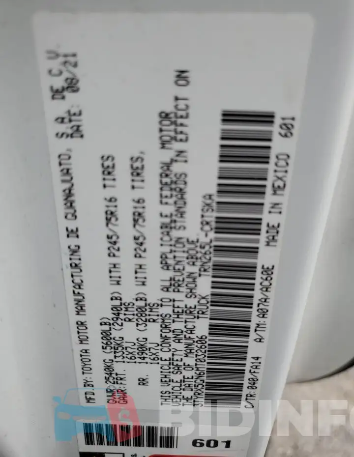 3TYRX5GN6MT032606 Photo# 13