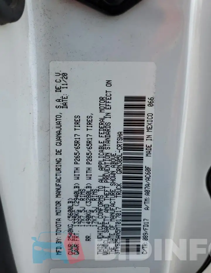 3TYSZ5AN5MT017017 Photo# 13