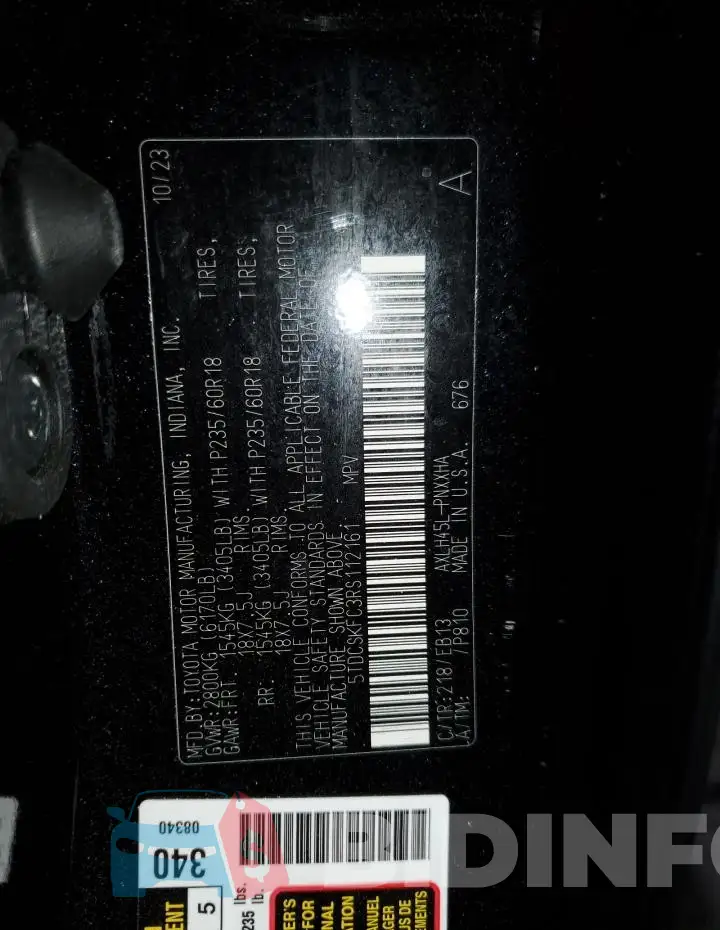 5TDCSKFC3RS112161 Photo# 13