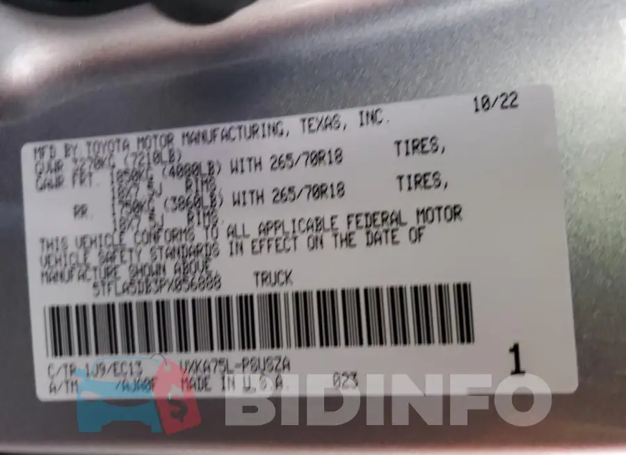 5TFLA5DB3PX056888 Photo# 13