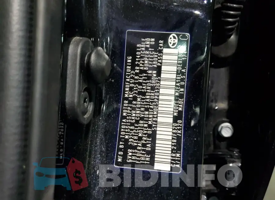 5YFB4MDE5PP013675 Photo# 12