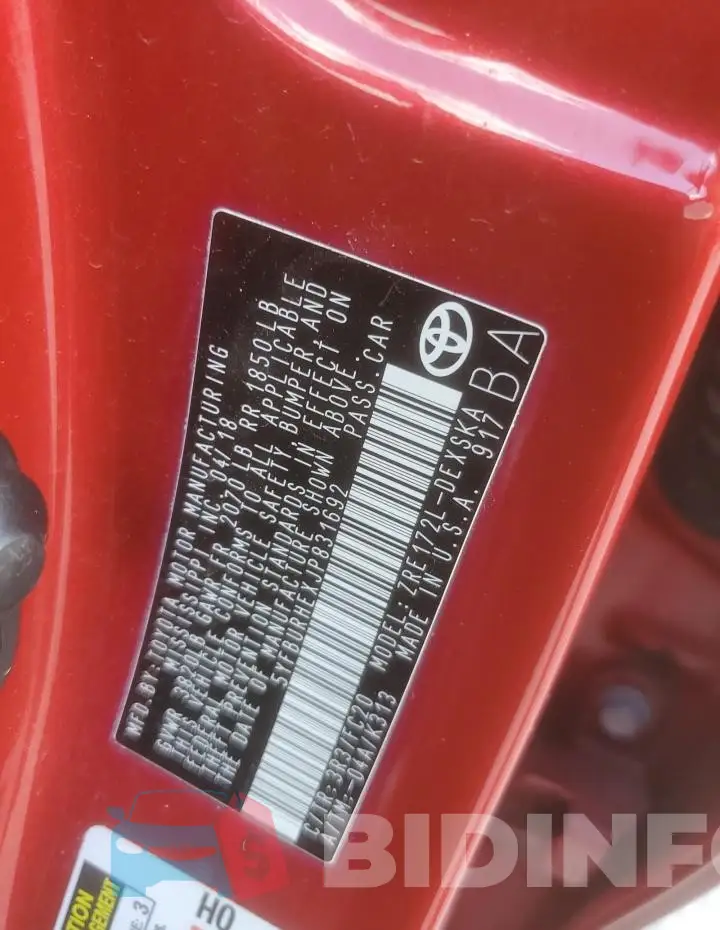 5YFBURHEXJP831692 Photo# 13