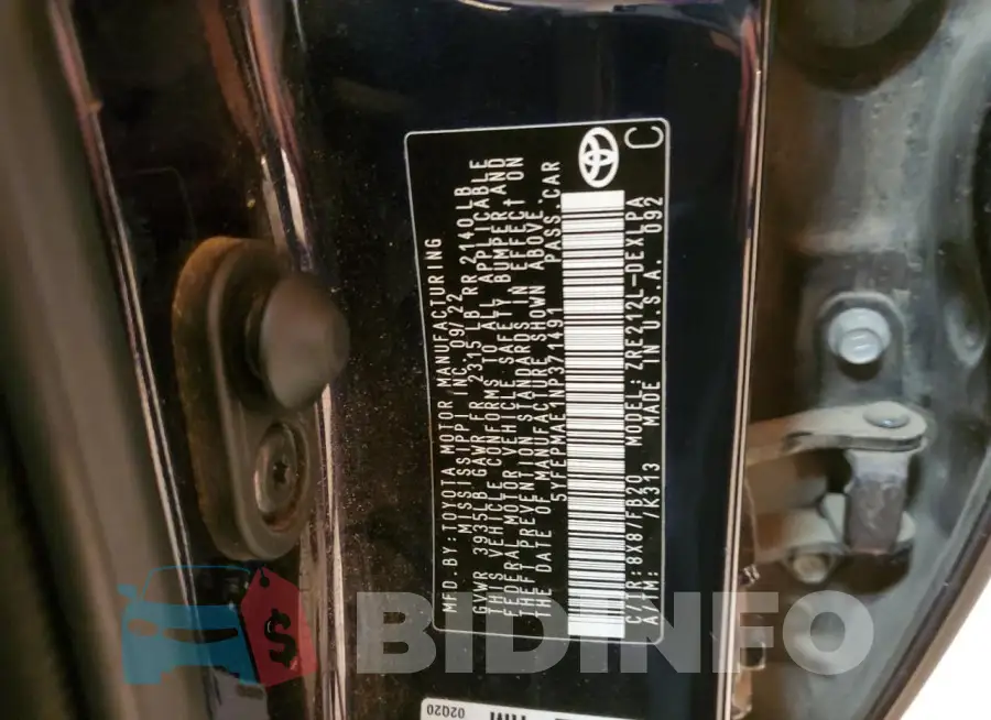 5YFEPMAE1NP371491 Photo# 13
