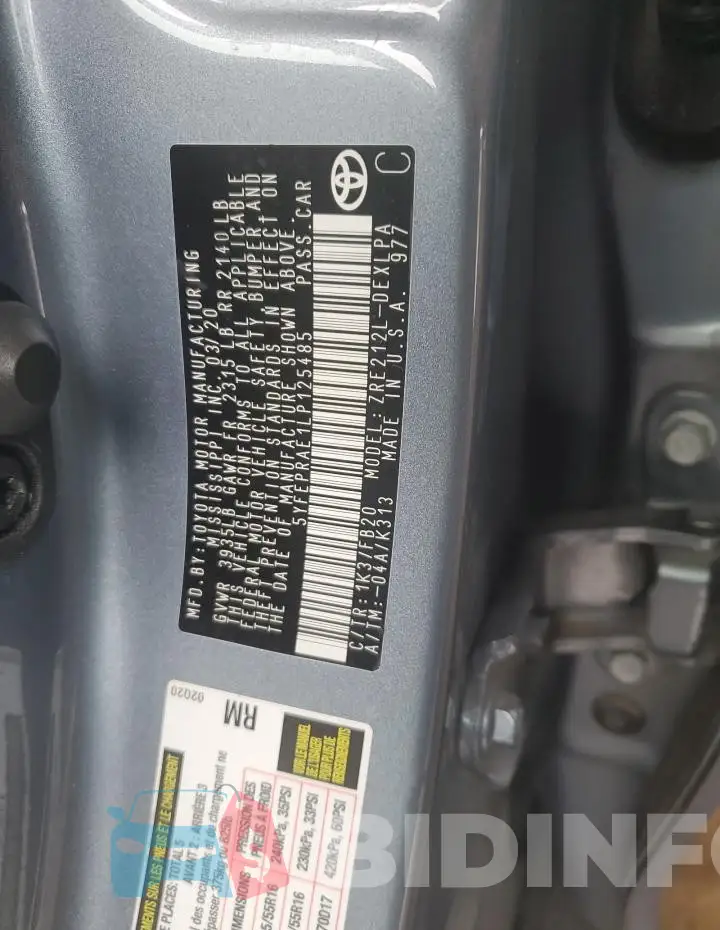 5YFEPRAE1LP125485 Photo# 13