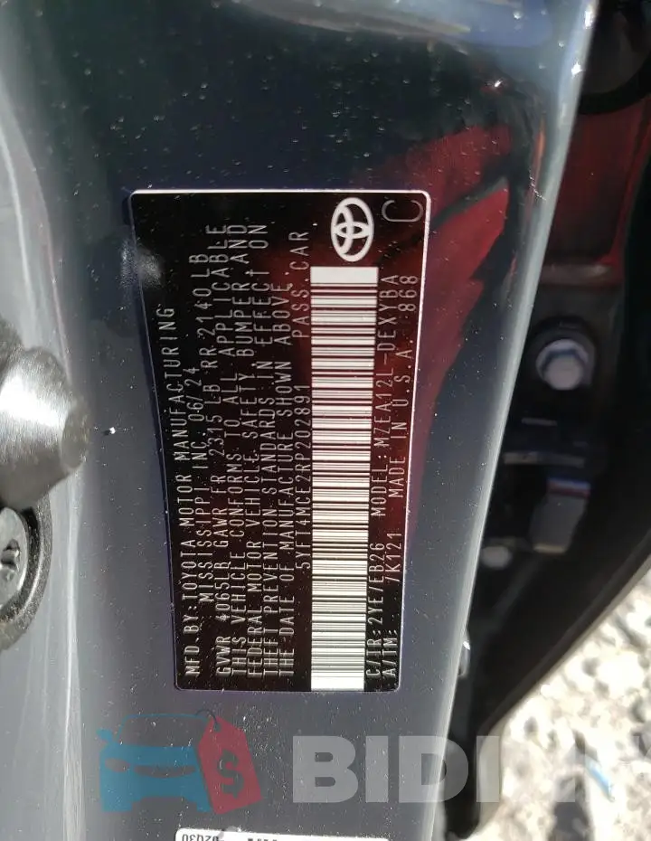 5YFT4MCE2RP202891 Photo# 12