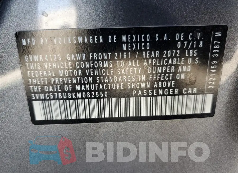 3VWC57BU8KM082550 Photo# 13