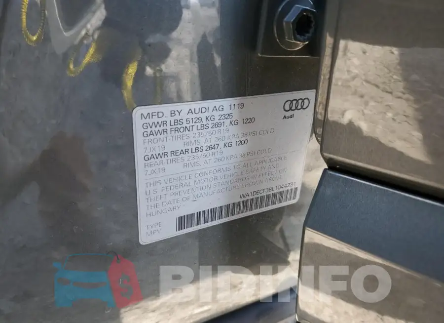 WA1DECF38L1044231 Photo# 14