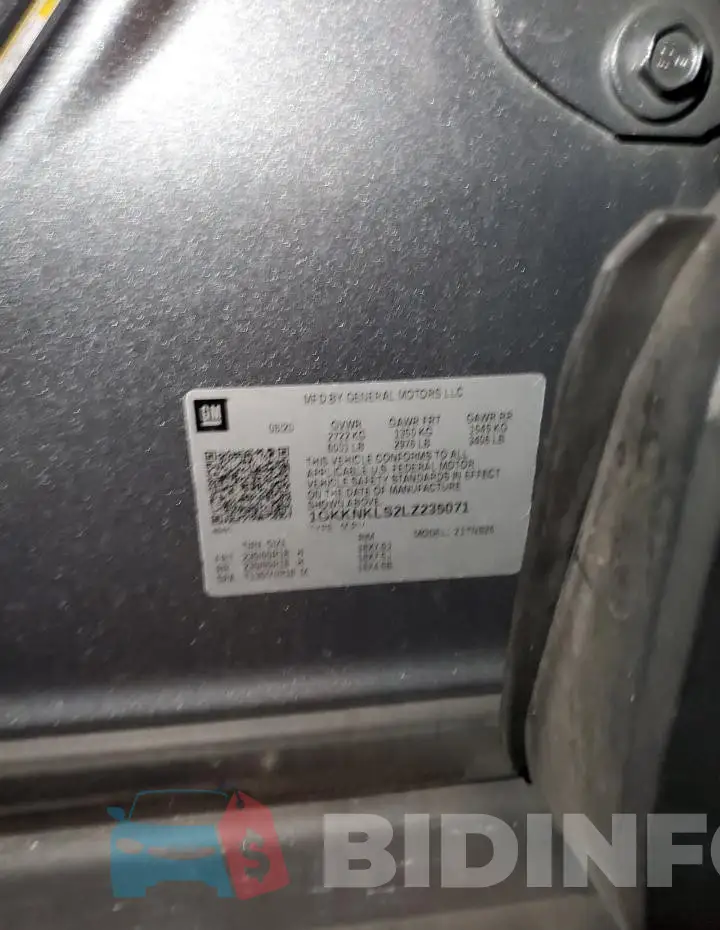 1GKKNKLS2LZ235071 Photo# 13