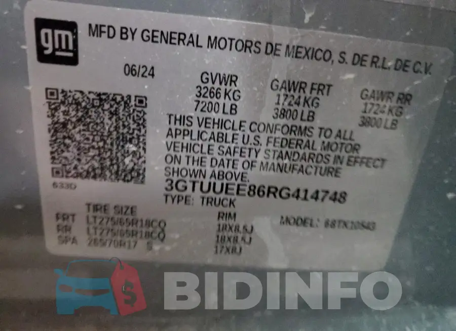 3GTUUEE86RG414748 Photo# 12
