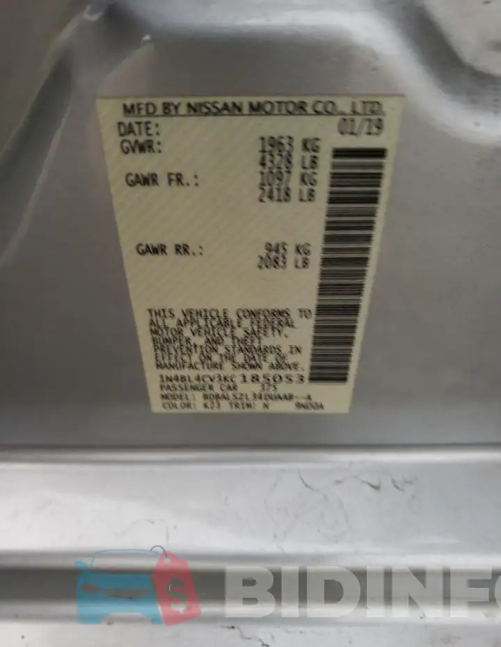 1N4BL4CV3KC185053 Photo# 12