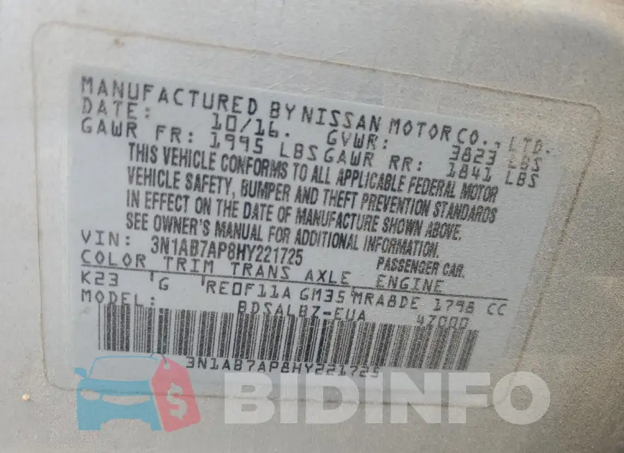 3N1AB7AP4HL637297 Photo# 13