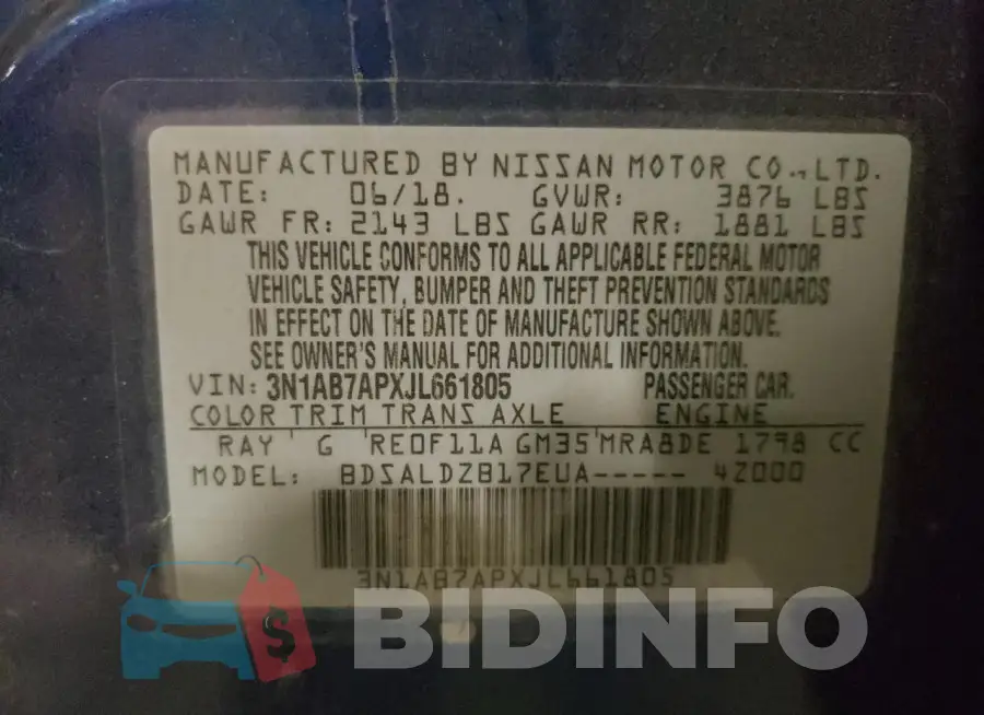 3N1AB7APXJL661805 Photo# 12