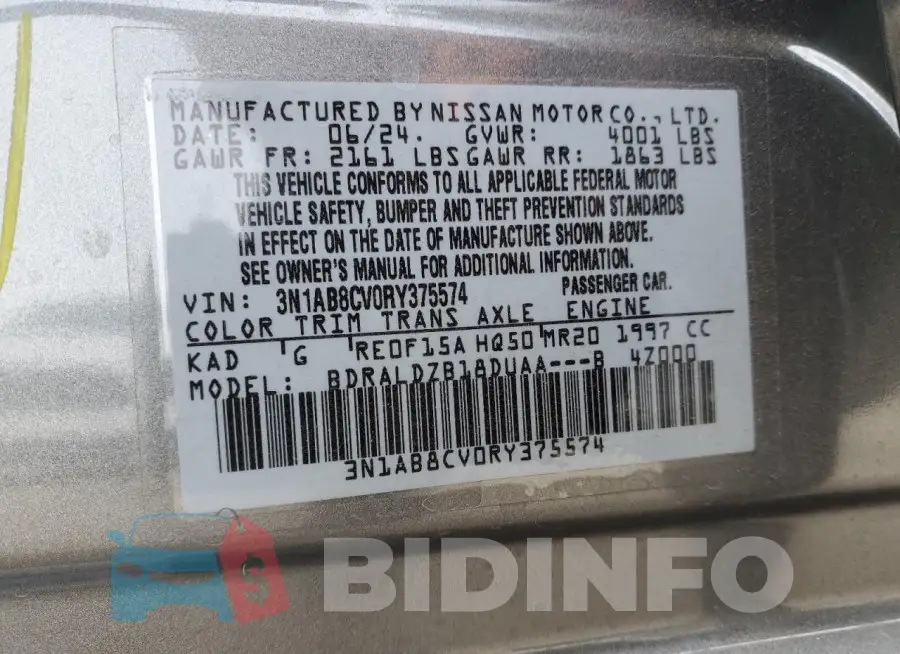 3N1AB8CV0RY375574 Photo# 12