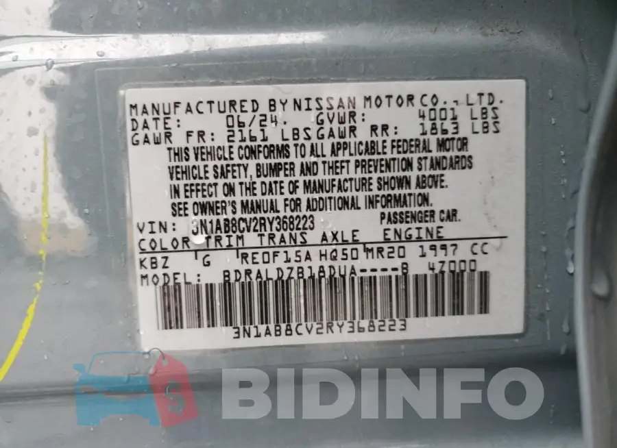 3N1AB8CV2RY368223 Photo# 12