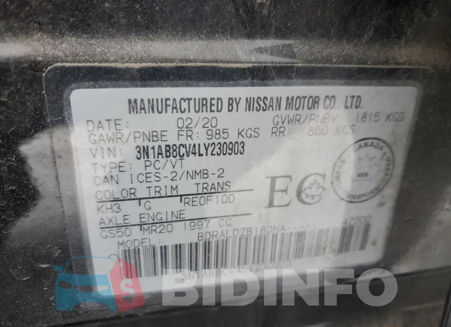 3N1AB8CV4LY230903 Photo# 13
