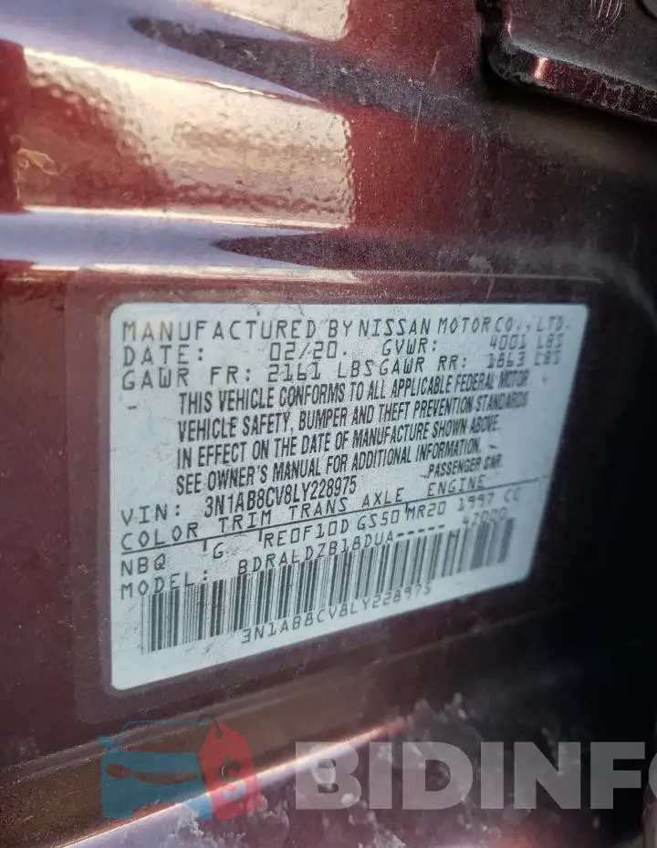 3N1AB8CV8LY228975 Photo# 12