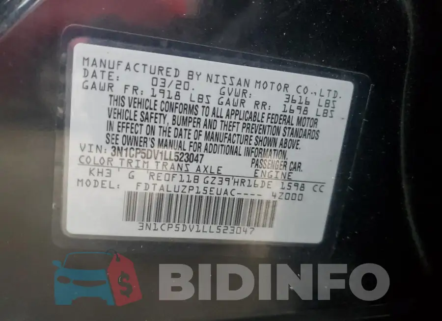 3N1CP5DV1LL523047 Photo# 13