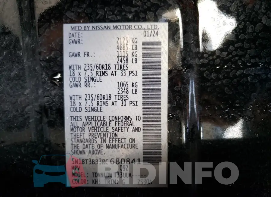 5N1BT3BB3RC680841 Photo# 13