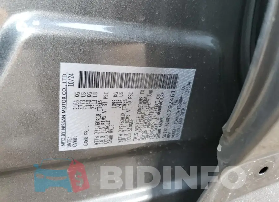 5N1BT3BB8SC792461 Photo# 12