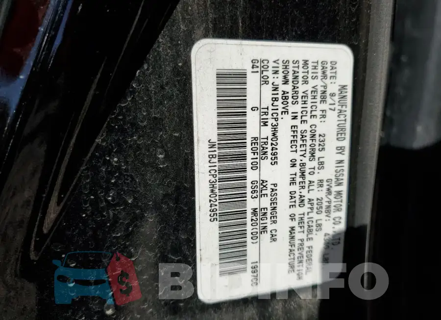 JN1BJ1CP3HW024955 Photo# 14