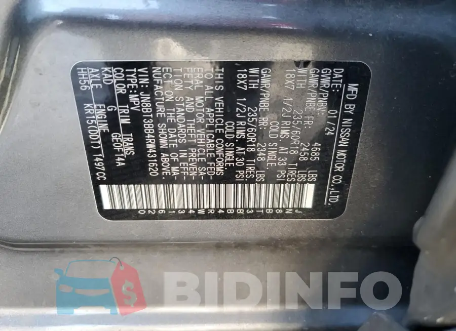 JN8BT3BB4RW431620 Photo# 12