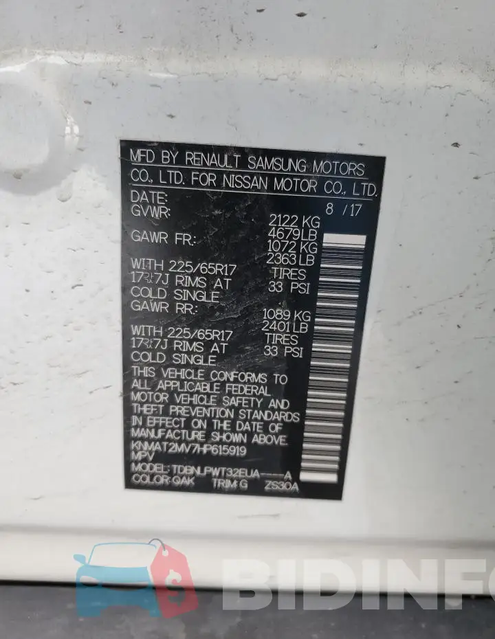 KNMAT2MV7HP615919 Photo# 13