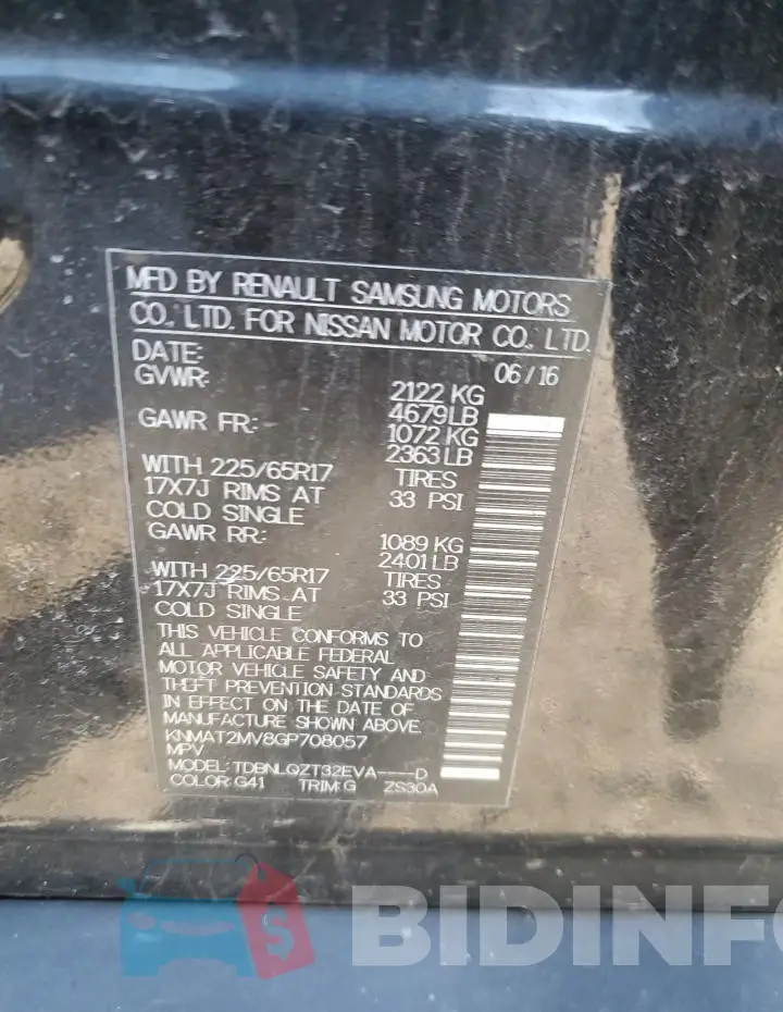 KNMAT2MV8GP708057 Photo# 13