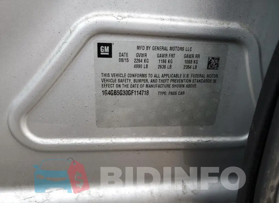 1G4GB5G30GF114718 Photo# 12