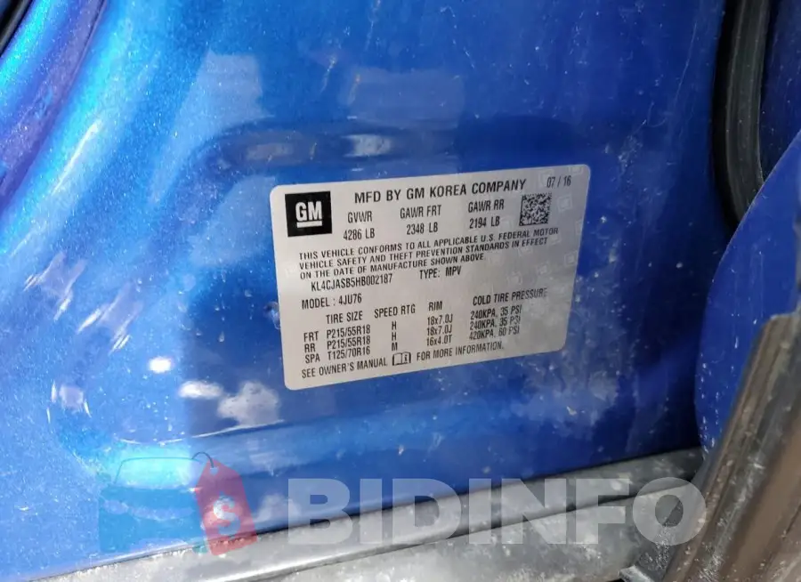 KL4CJASB5HB002187 Photo# 12