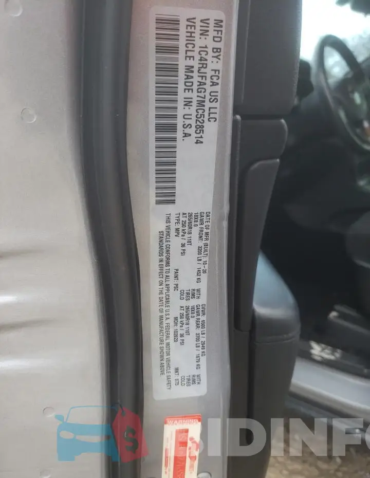 1C4RJFAG7MC528514 Photo# 13