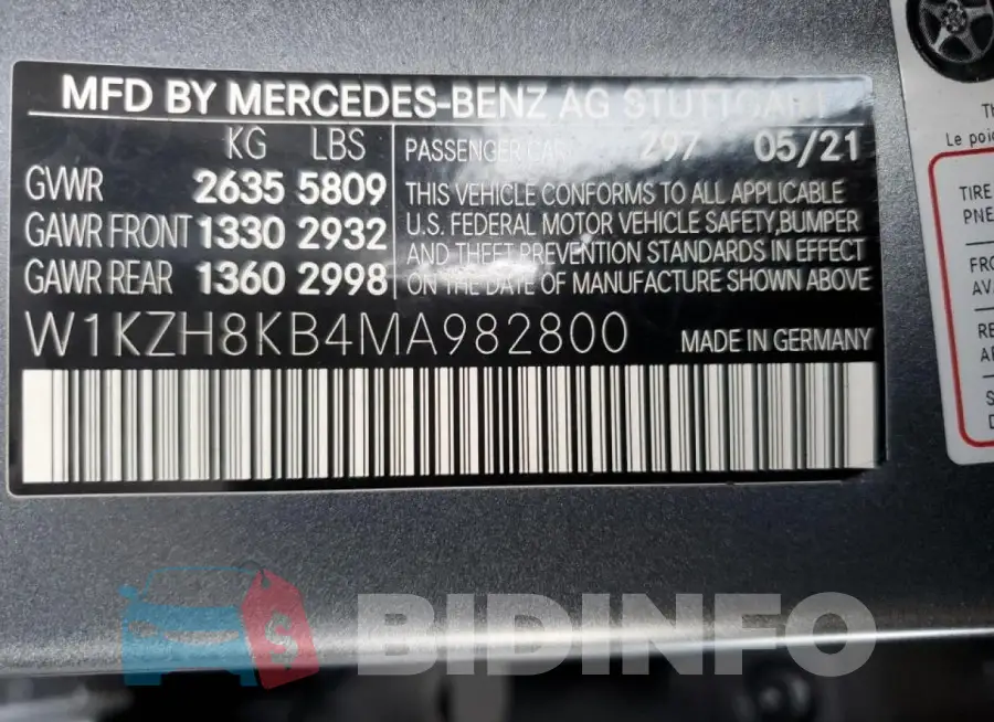 W1KZH8KB4MA982800 Photo# 12