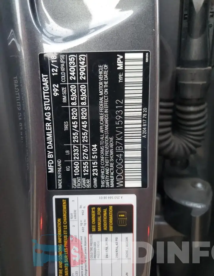 WDC0G4JB7KV159312 Photo# 14