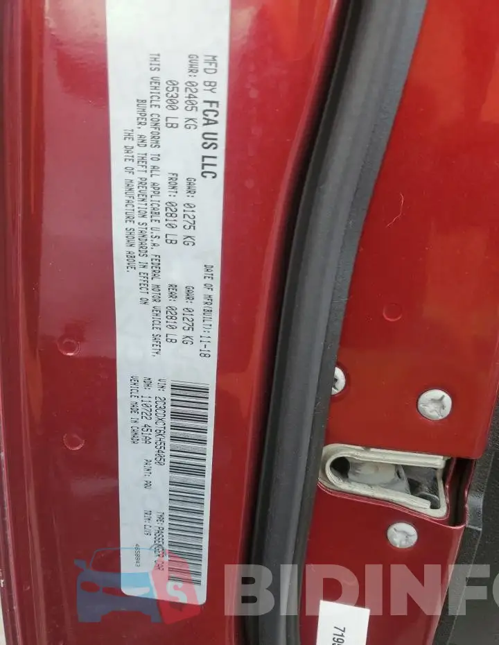 2C3CDXCT6KH554050 Photo# 12