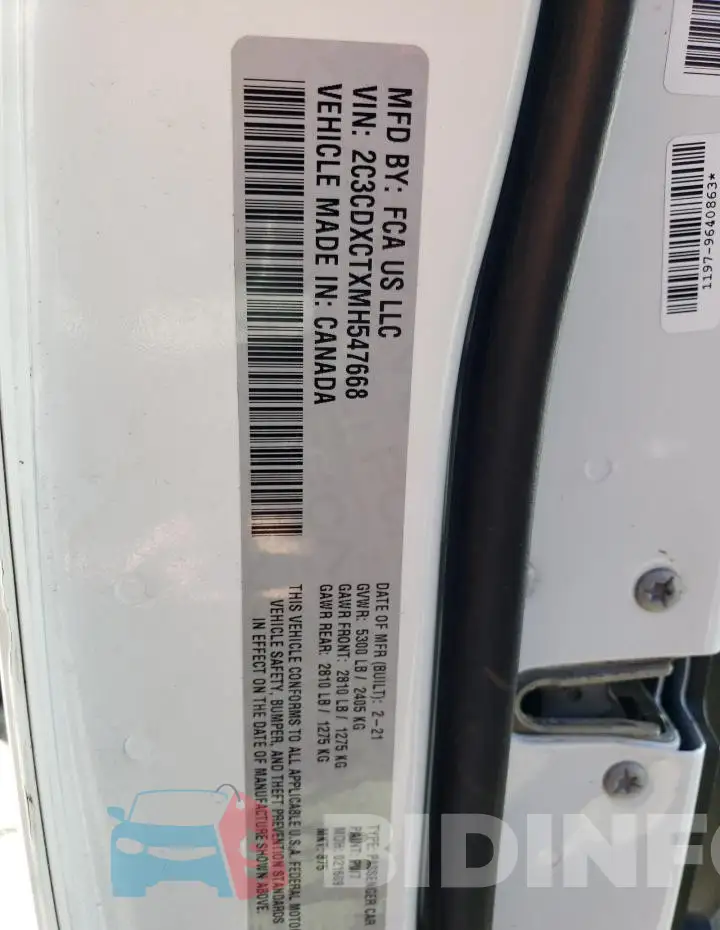 2C3CDXCTXMH547668 Photo# 12