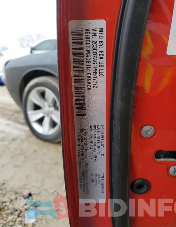 2C3CDZAG1PH517772 Photo# 12