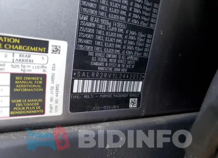 SALRR2RV1L2442052 Photo# 12