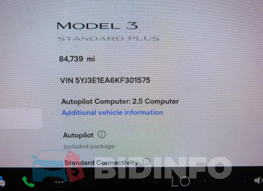 5YJ3E1EA6KF301575 Photo# 8