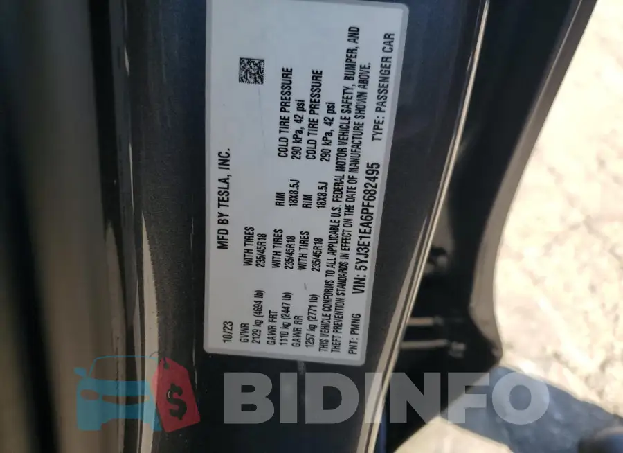 5YJ3E1EA6PF682495 Photo# 13