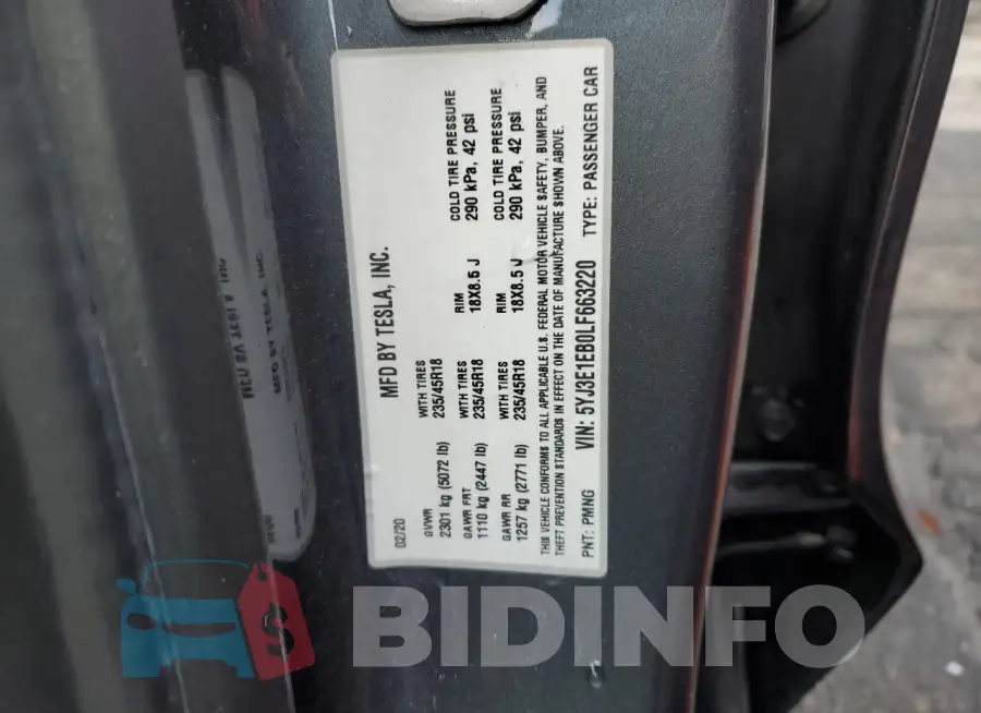 5YJ3E1EB0LF663220 Photo# 12