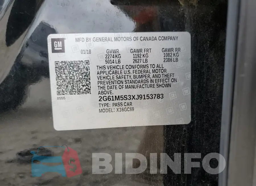 2G61M5S3XJ9153783 Photo# 12