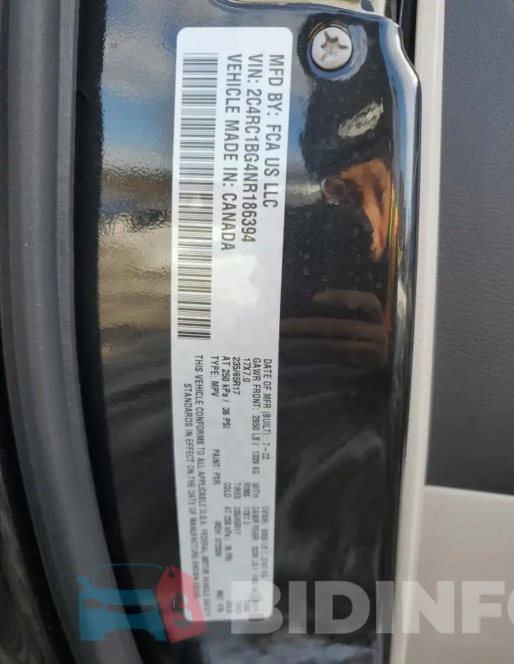 2C4RC1BG4NR186394 Photo# 13