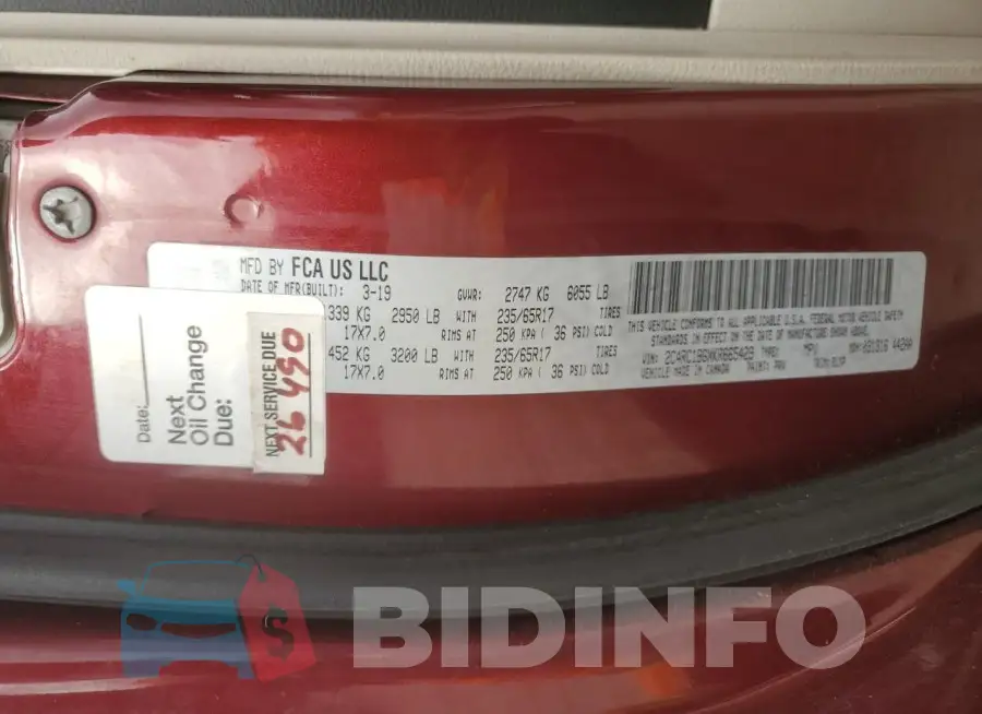 2C4RC1BGXKR665429 Photo# 13